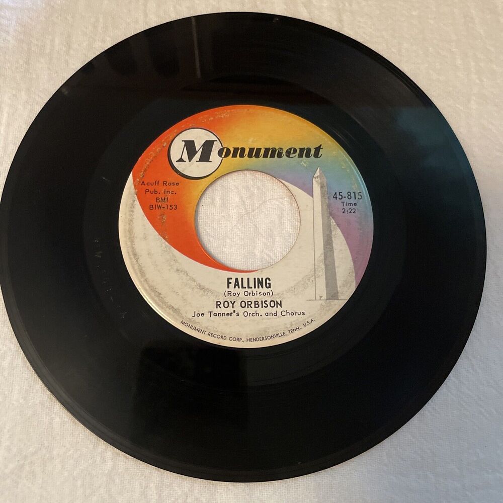 Roy Orbison Falling/Distant Drums 45 RPM Monument Records 1963